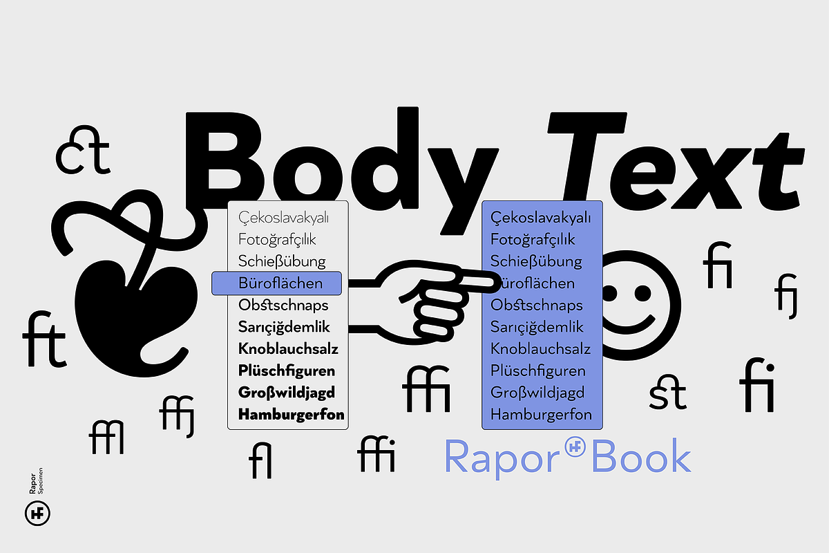 Rapor Grotesque - 20 Fonts, a Sans Serif Font by Hurufatfont (Photo 14 of 15)
