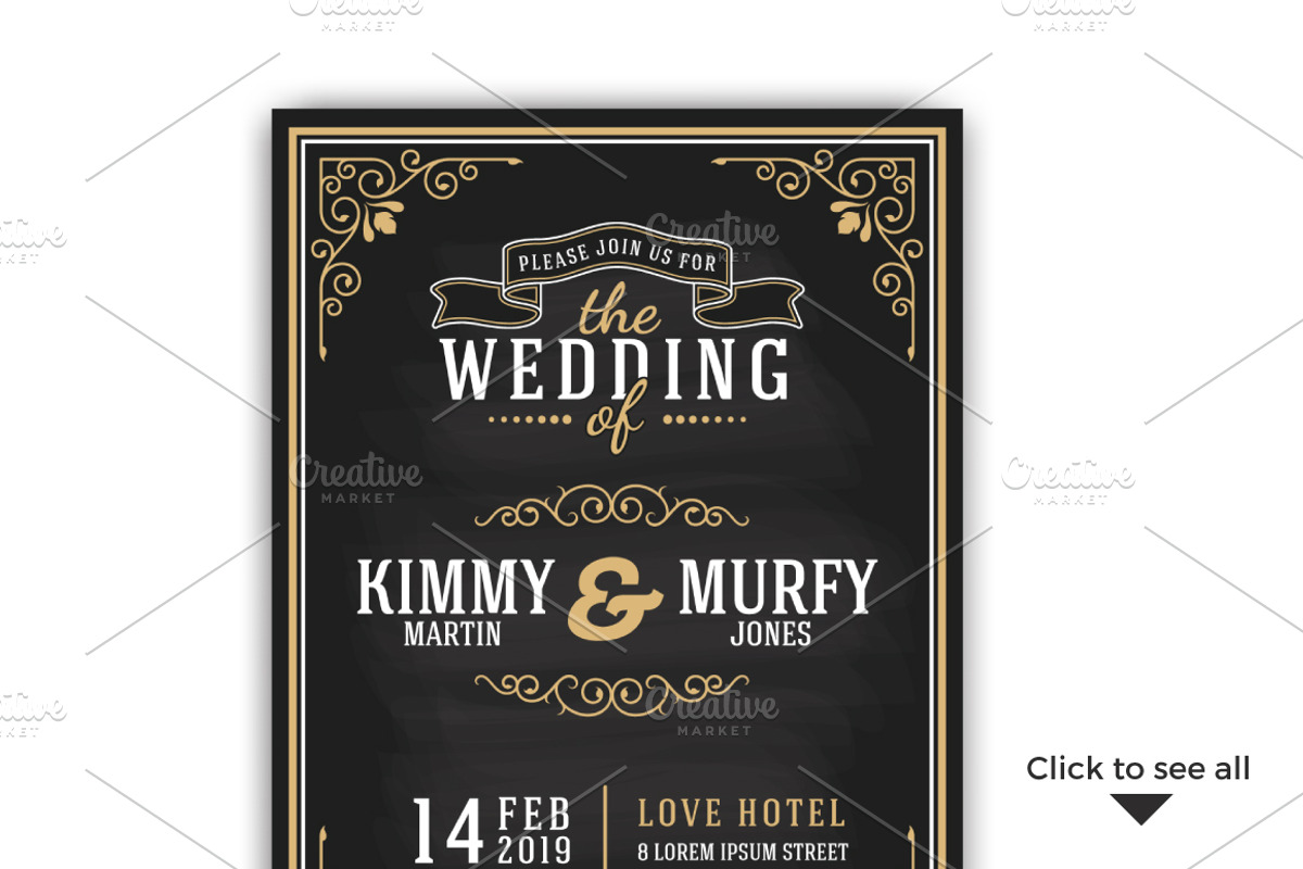 Luxurious wedding invitation, an Invitation Template by Raftel (Photo 2 of 2)