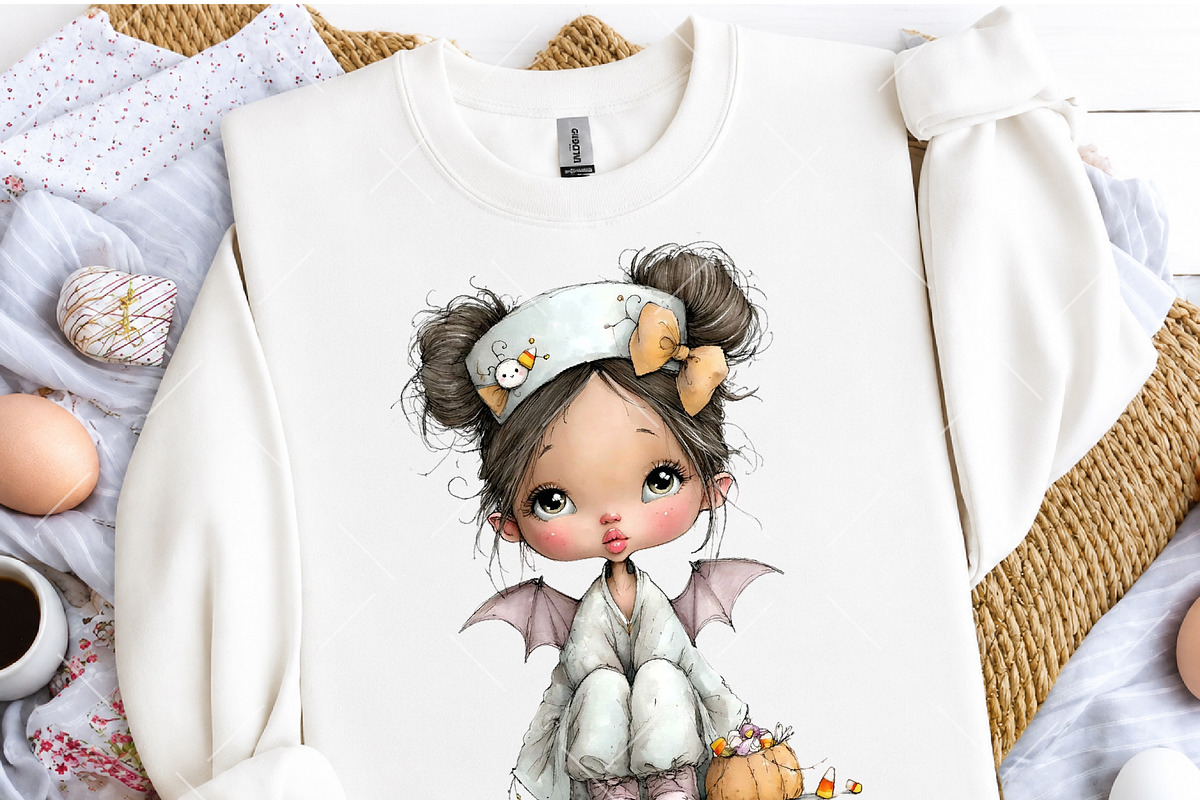 Watercolor Halloween Nurse Clipart, a Seasonal Illustration by OK Design (Photo 5 of 6)