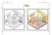 Bold Easy Little Corner Coloring, a Decorative Illustration by Ink Gallery (Thumbnail 7 of 8)