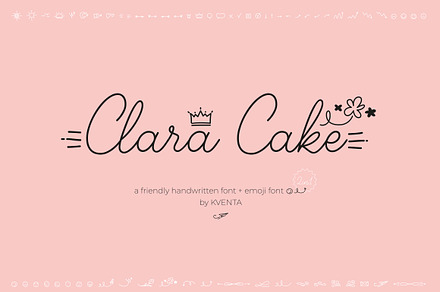 Clara Cake Script + emoji font