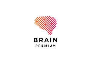 Brain Finger Print Fingerprint Logo