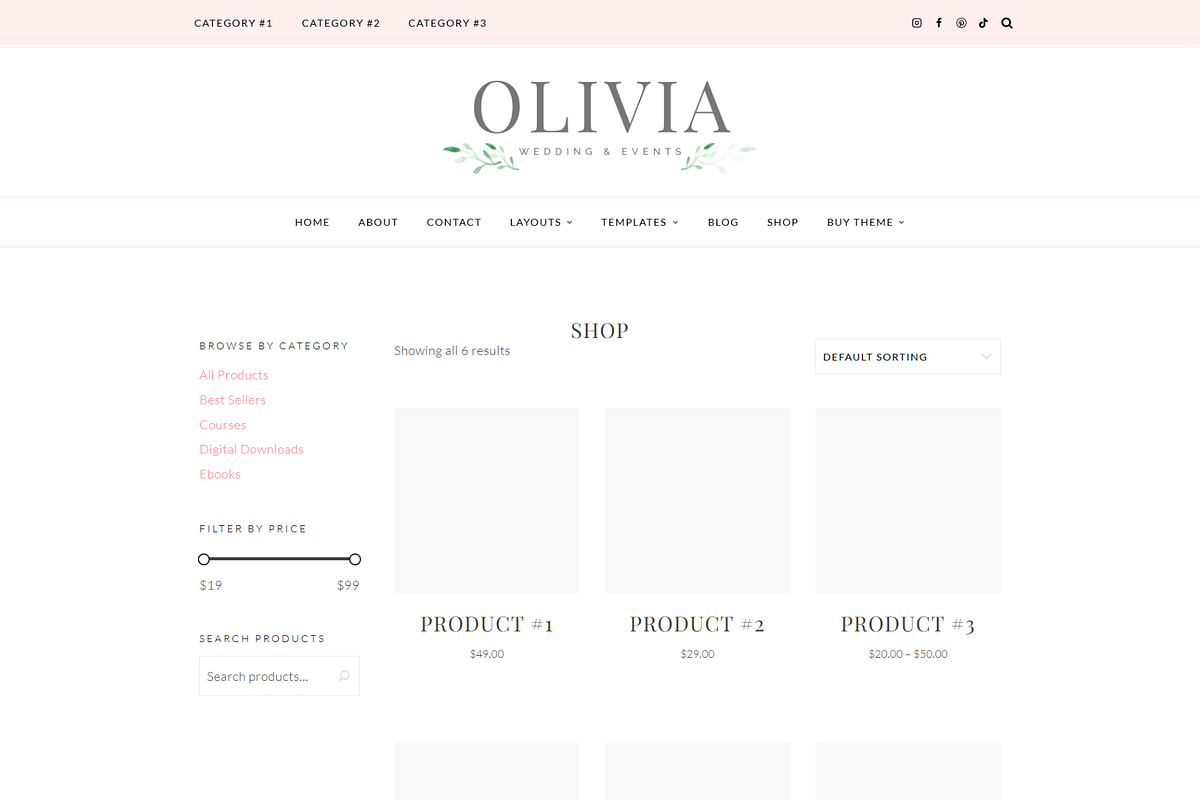 Feminine WordPress Theme | Olivia, a WordPress Template by Hello Chic Designs (Photo 3 of 4)