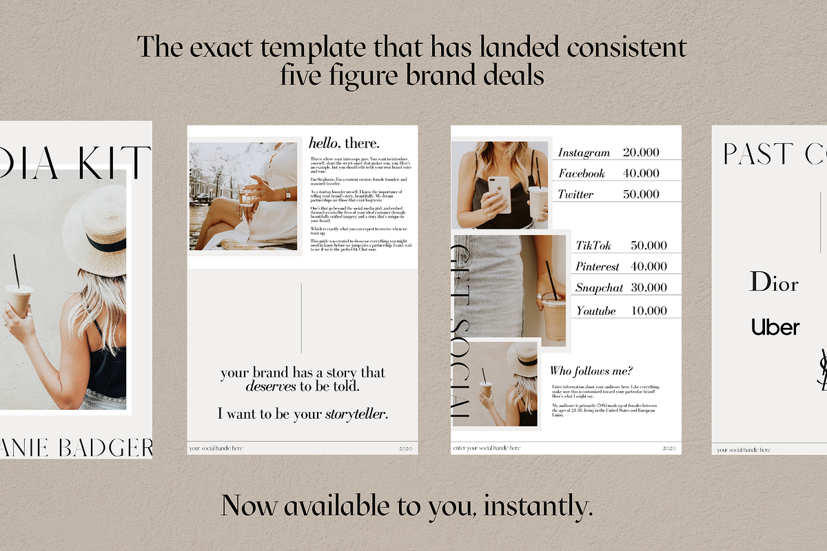 Canva Media Kit Template, a Device Mockup by Le Maison Bohem (Photo 3 of 5)