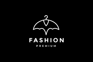 Fashion With Bat Line Logo Design