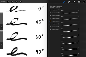 Procreate Calligraphic Brushes I