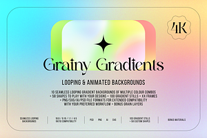 Grainy Gradients & Shapes (4K)