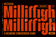 UT Milliffigh - A Condensed Font, a Sans Serif Font by Universitype (Thumbnail 1 of 11)