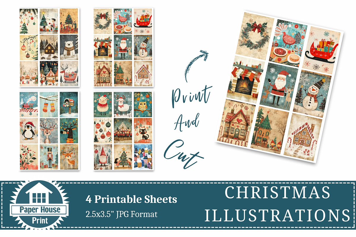 Whimsical Cute Christmas Papers, an Illustration by NiiiNArt (Photo 8 of 8)