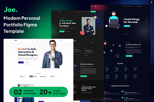 Sio - Personal Portfolio Website Fig, an UI Kit Template by ArtGalaxy