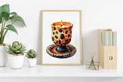 Watercolor Leopard Winter Clipart, an Illustration by Canvas Craft (Thumbnail 5 of 8)