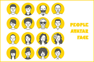 People Avatar Face icons