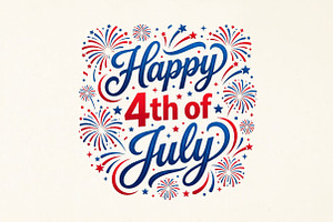 Happy 4th of July Sublimation PNG, a Seasonal Illustration by Canvas Craft