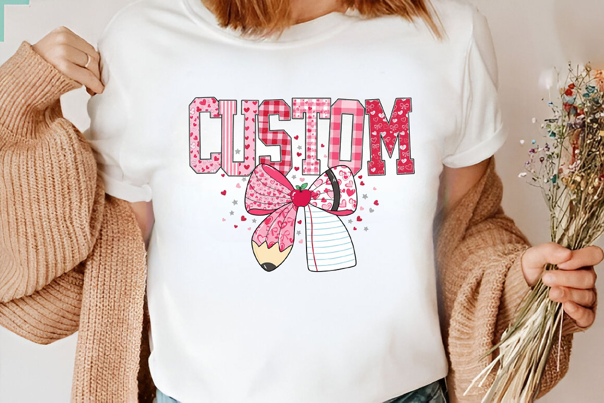 Preppy Custom Valentine Teacher Png, an Illustration by Designking (Photo 6 of 6)