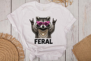 Feral Raccoon Sunglasses Funny PNG, an Illustration by CraftArtStudio (Thumbnail 3 of 4)
