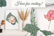 Pink and gold lotus & water lilly, a Work Illustration by Mrs.Swan_Design (Thumbnail 5 of 6)