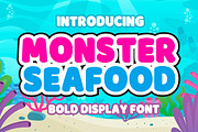 Monster Seafood, a Sans Serif Font by Fourteen Letter (Thumbnail 1 of 6)