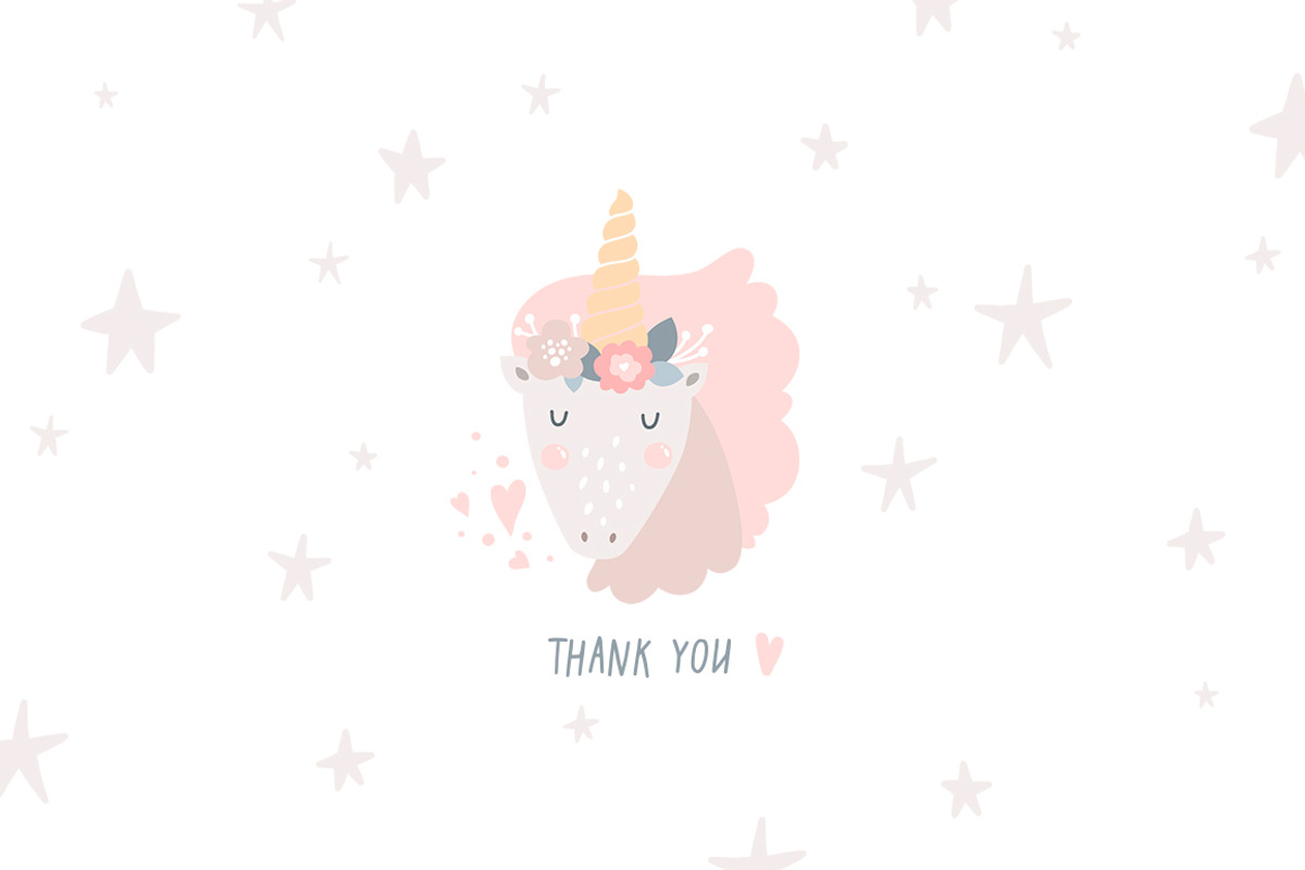 It's a Girl Unicorns and flowers, an Animal Illustration by tatiletters (Photo 8 of 8)