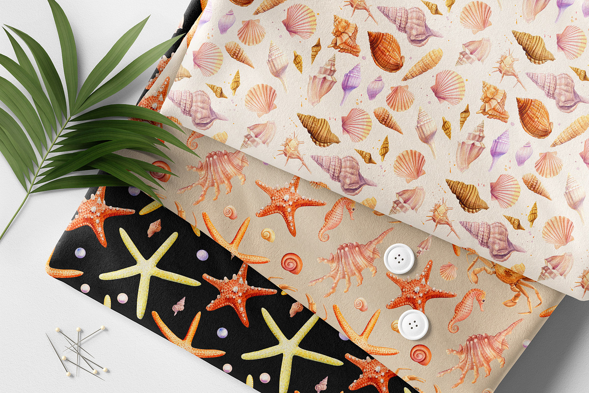 Watercolor starfish, shells, crabs, an Animal Illustration by Hanna Hryharenka (Photo 11 of 12)