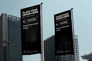 Double Banner Flag Mockup, an Advertising Mockup by HAZARD MOCKUPS (Thumbnail 2 of 9)