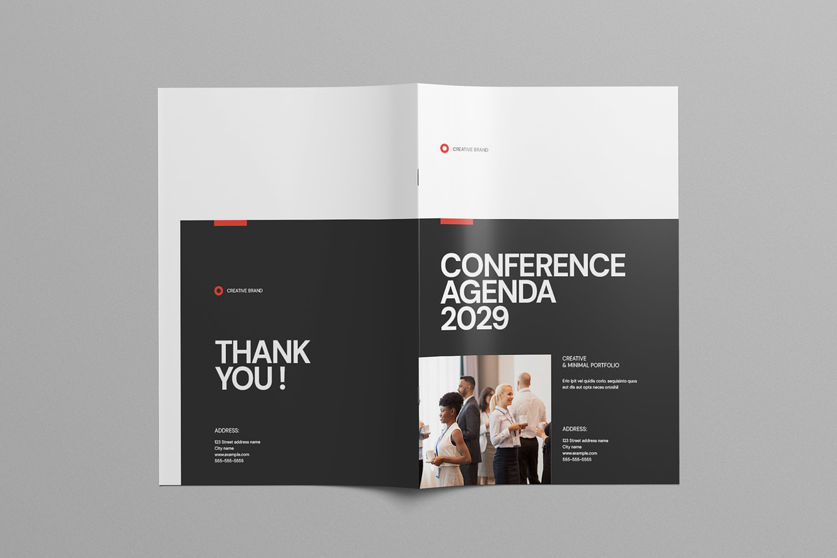 Conference Agenda Canva Template, a Brochure Template by Pixelpick (Photo 9 of 9)