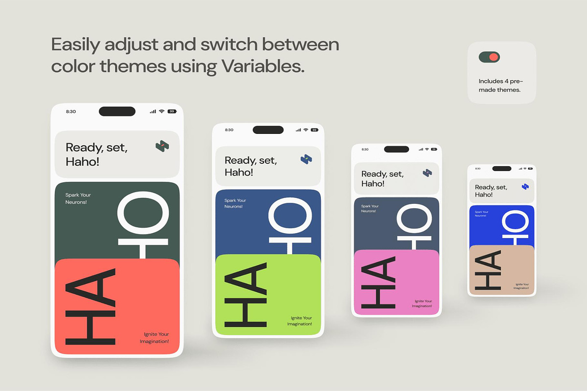 HaHo Mobile UI Kit Design System, an UI Kit Template by Creative Perspective (Photo 3 of 6)