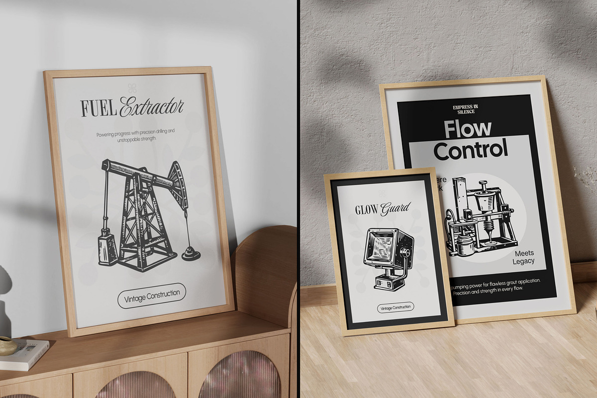 Vintage Construction Art Set, an Object Illustration by Prosymbols (Photo 3 of 8)