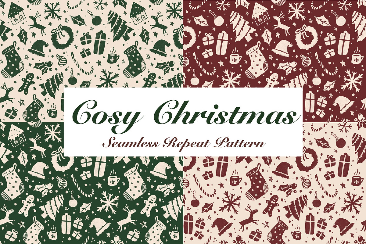 Cosy Christmas Repeat Pattern, a Pattern Graphic by Forest Lily (Photo 1 of 10)