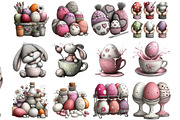 DYE EASTER EGGS Clipart, an Illustration by DreamArtGraphic (Thumbnail 2 of 4)