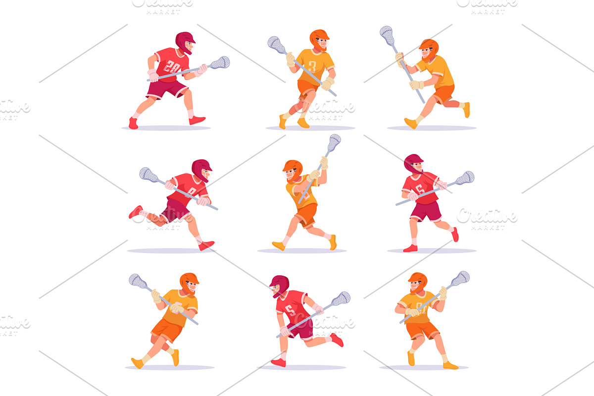 Lacrosse. Sport players in uniform, a Sport Illustration by Onyx