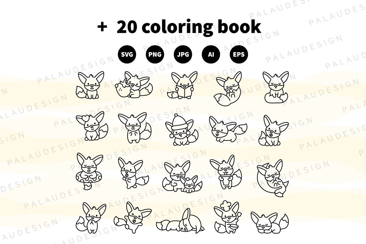 Cute Fennec Fox, an Animal Illustration by Palau (Photo 9 of 10)