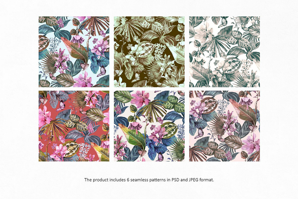 Mariposa. Tropical pattern, a Pattern Graphic by emeraldthue (Photo 6 of 6)