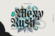 Moxy Rush Blackletter Typeface, a Blackletter Font by alit design (Thumbnail 1 of 20)