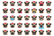 Pug Emoji Set, an Animal Illustration by Cartoon Shop (Thumbnail 7 of 10)