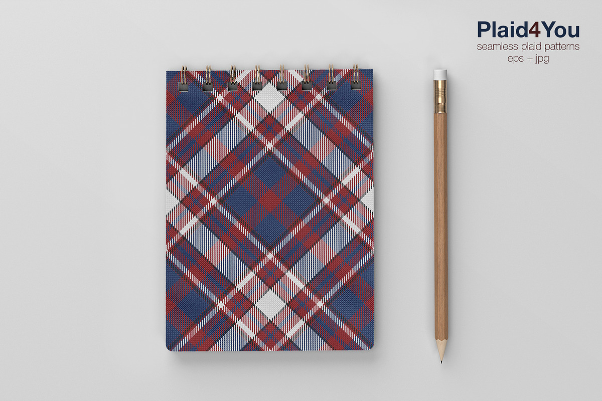 #78 British Plaids in Blue & Red, a Pattern Graphic by Plaid4You (Photo 4 of 9)