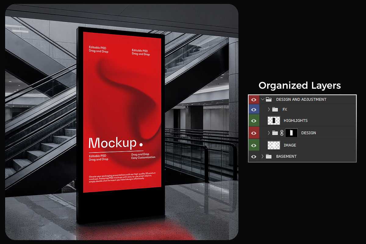 Subway Station Billboard Mockup, an Advertising Mockup by RamStudio2 (Photo 4 of 7)