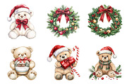 Watercolor Christmas Clipart Bundle, a Transportation Illustration by SinaCreation (Thumbnail 3 of 6)