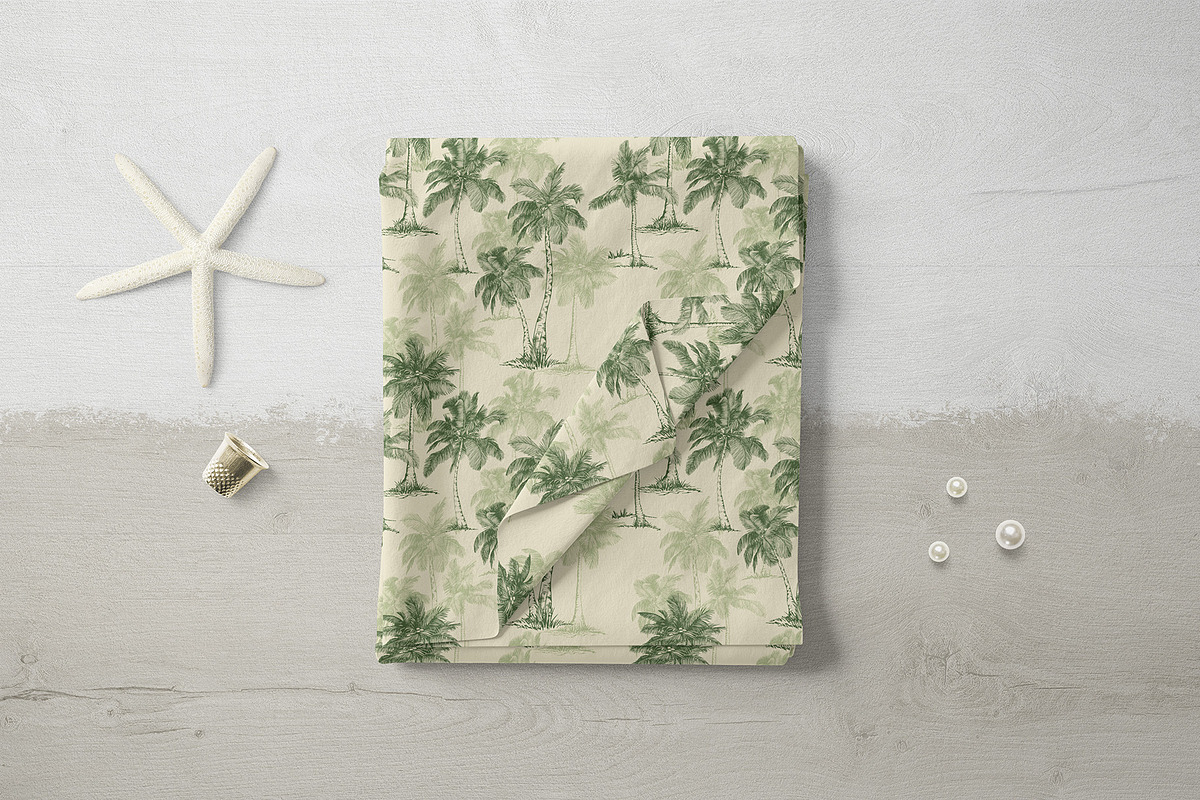 Green Palm Patterns Tropical Forest, a Decorative Illustration by Jeanna Draw (Photo 12 of 14)