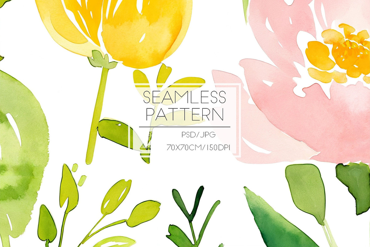 Lovely Light Watercolor Flower, a Decorative Illustration by yahu88studio (Photo 2 of 6)