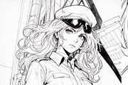 Superhero Anime Girls Coloring Pages, a Person Illustration by Image for Sale (Thumbnail 2 of 3)