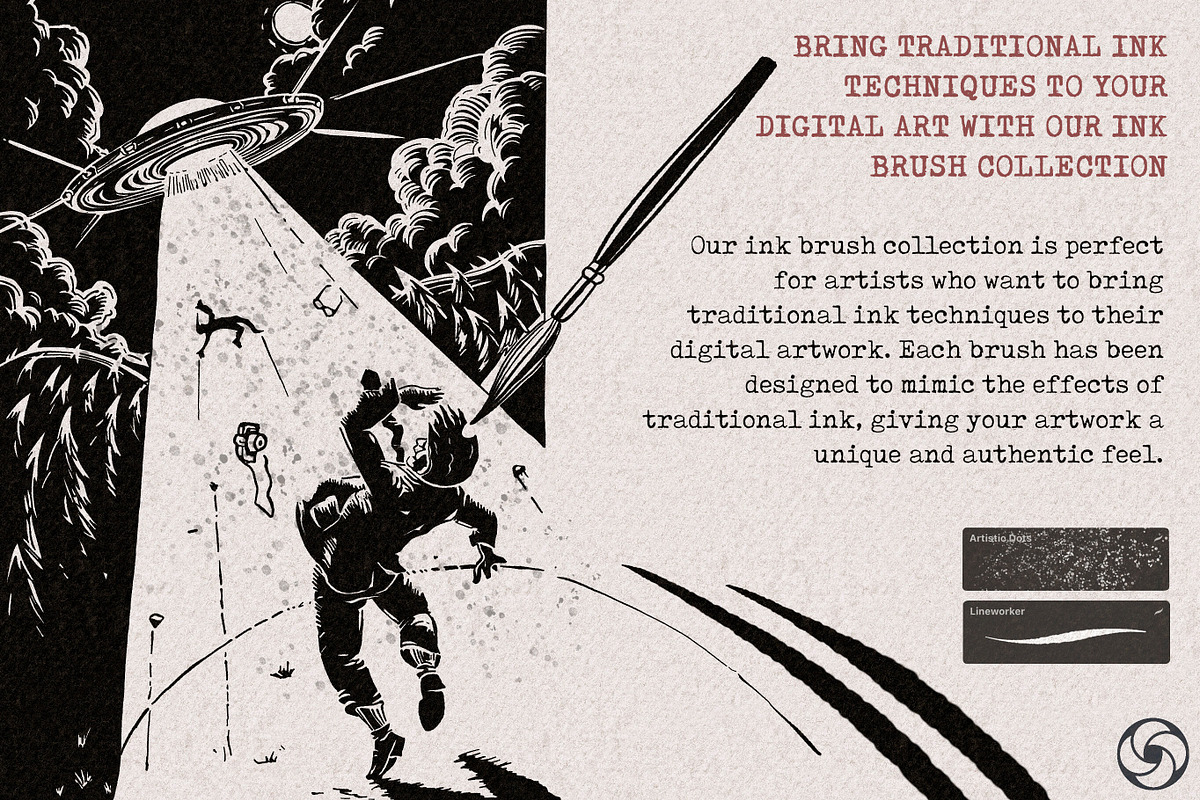 59 Easy Ink Brushes For Procreate, a Brush Add-On by Easy Procreate (Photo 3 of 8)