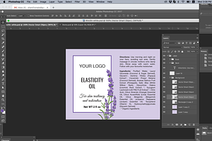 Purple Lavender Label Template