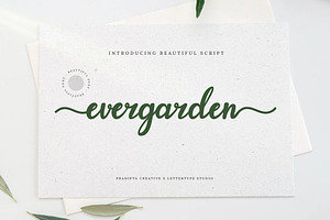 Evergarden Beautiful Script Font