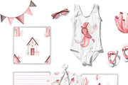 Mermaid- baby collection, an Animal Illustration by Linerisyart (Thumbnail 10 of 12)
