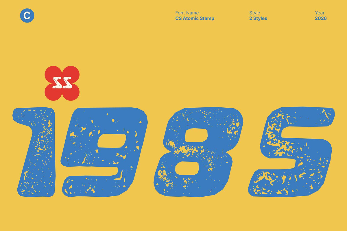 CS Atomic Stamp, a Sans Serif Font by Craft Supply Co. (Photo 5 of 8)
