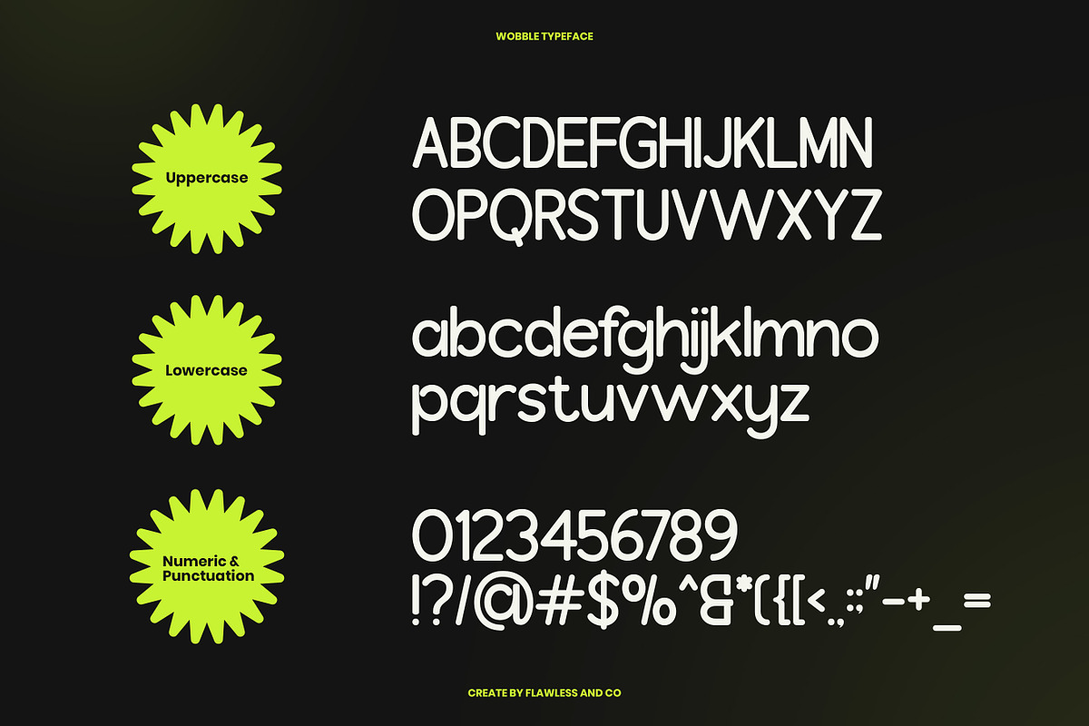 Wobble - Sans Serif Typeface Font, a Sans Serif Font by Flawless And Co (Photo 9 of 10)