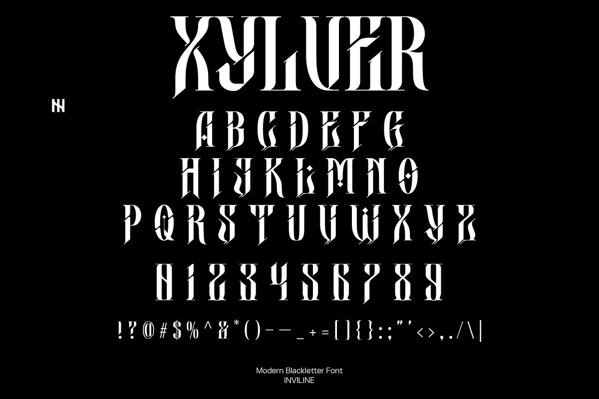 Xylver - Blackletter Font, a Blackletter Font by Inviline.co (Photo 3 of 14)