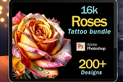 16k Rose tattoo bundle, a Nature Photo by ProcreateInk (Thumbnail 1 of 9)
