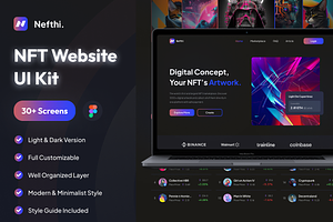Nefthi - NFT Website UI Kit, an UI Kit Template by Moni Studio