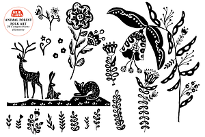 Animal Forest Folk Art